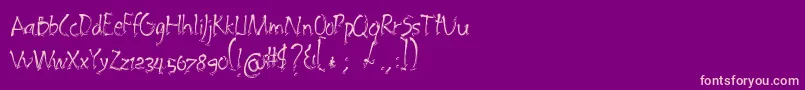 Embrush Font – Pink Fonts on Purple Background
