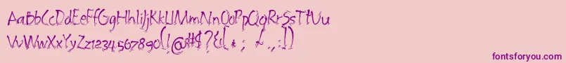 Embrush Font – Purple Fonts on Pink Background