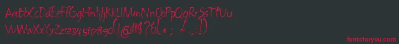Embrush Font – Red Fonts on Black Background