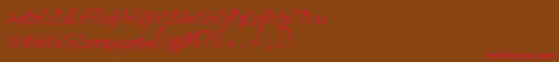 Embrush Font – Red Fonts on Brown Background