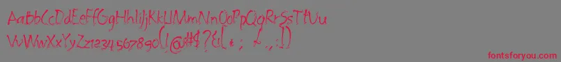 fuente Embrush – Fuentes Rojas Sobre Fondo Gris