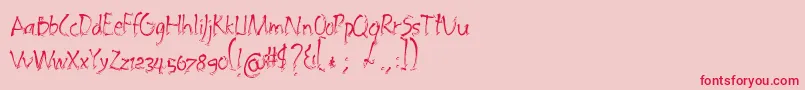 Embrush Font – Red Fonts on Pink Background