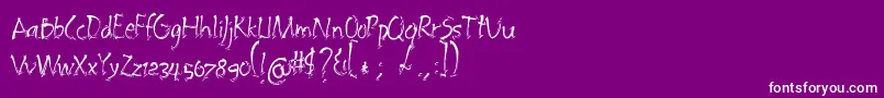 Embrush Font – White Fonts on Purple Background