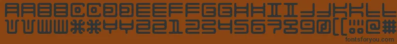 AlienDouble Font – Black Fonts on Brown Background