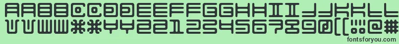 AlienDouble Font – Black Fonts on Green Background