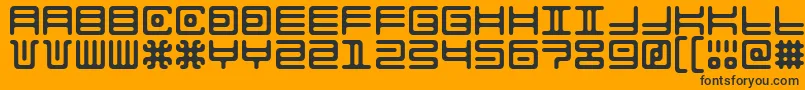 AlienDouble Font – Black Fonts on Orange Background