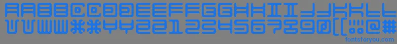 AlienDouble Font – Blue Fonts on Gray Background
