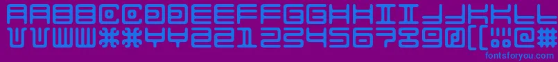 AlienDouble Font – Blue Fonts on Purple Background