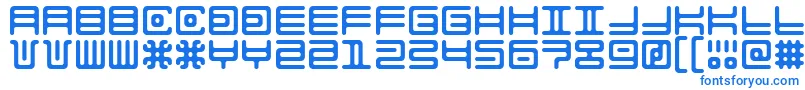 AlienDouble Font – Blue Fonts on White Background
