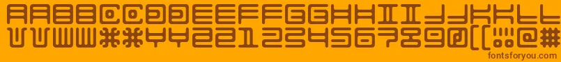 AlienDouble Font – Brown Fonts on Orange Background