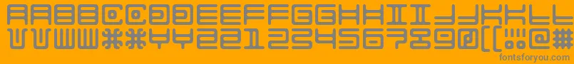 AlienDouble Font – Gray Fonts on Orange Background