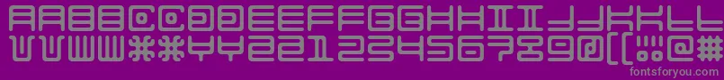 AlienDouble Font – Gray Fonts on Purple Background