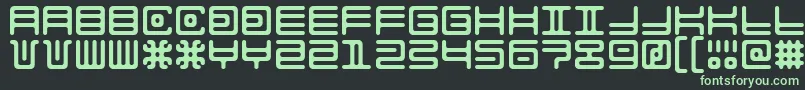 AlienDouble Font – Green Fonts on Black Background