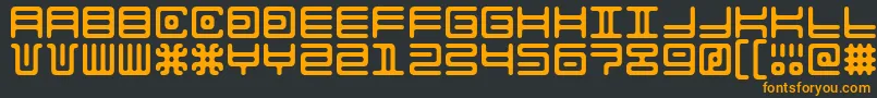 AlienDouble Font – Orange Fonts on Black Background