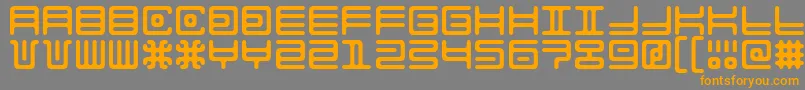 AlienDouble Font – Orange Fonts on Gray Background