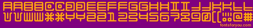 AlienDouble Font – Orange Fonts on Purple Background