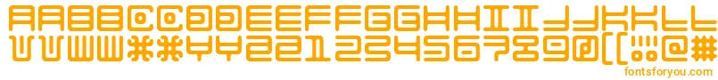 AlienDouble Font – Orange Fonts on White Background