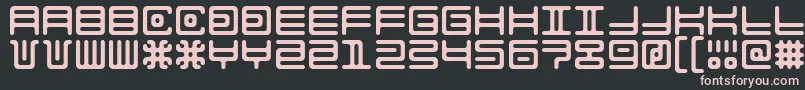 AlienDouble Font – Pink Fonts on Black Background