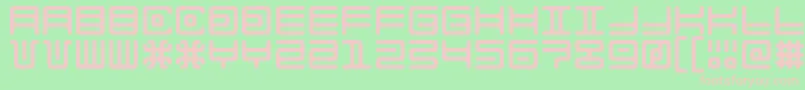 AlienDouble Font – Pink Fonts on Green Background