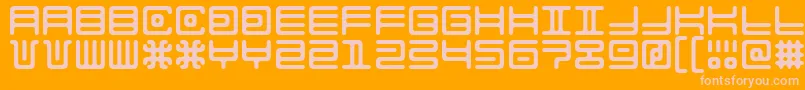 AlienDouble Font – Pink Fonts on Orange Background
