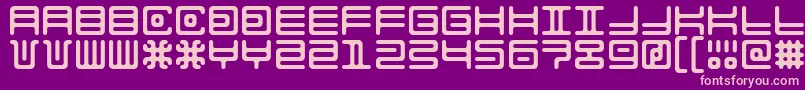 AlienDouble Font – Pink Fonts on Purple Background