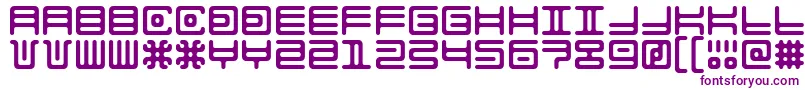 AlienDouble Font – Purple Fonts on White Background