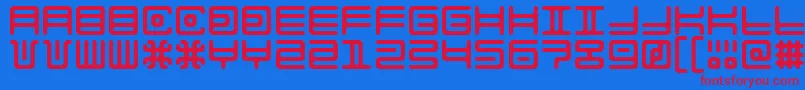 AlienDouble Font – Red Fonts on Blue Background