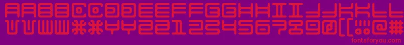 AlienDouble Font – Red Fonts on Purple Background
