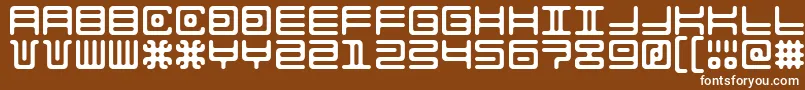 フォントAlienDouble – 茶色の背景に白い文字