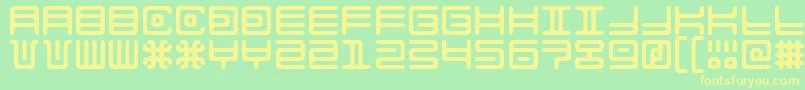 AlienDouble Font – Yellow Fonts on Green Background
