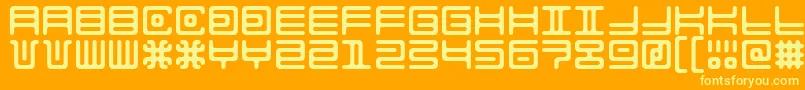 AlienDouble Font – Yellow Fonts on Orange Background