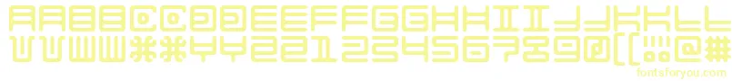 AlienDouble Font – Yellow Fonts on White Background