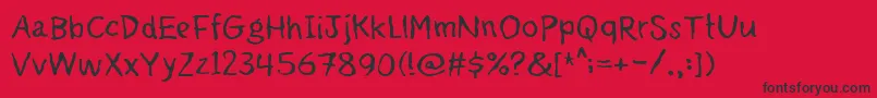 Talktothehand Font – Black Fonts on Red Background