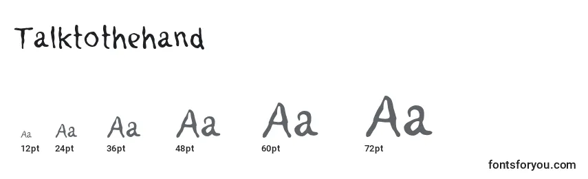 Talktothehand Font Sizes