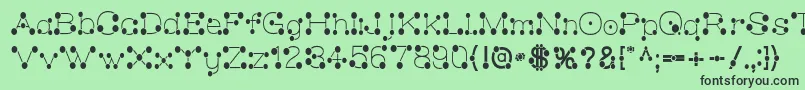 MatchstickSlim Font – Black Fonts on Green Background