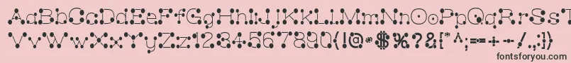 MatchstickSlim Font – Black Fonts on Pink Background