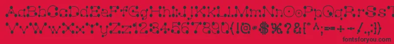 MatchstickSlim Font – Black Fonts on Red Background