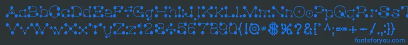 MatchstickSlim Font – Blue Fonts on Black Background