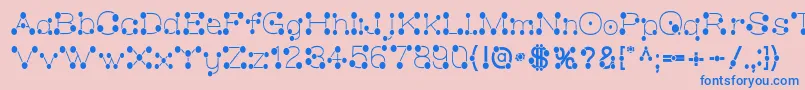 MatchstickSlim Font – Blue Fonts on Pink Background