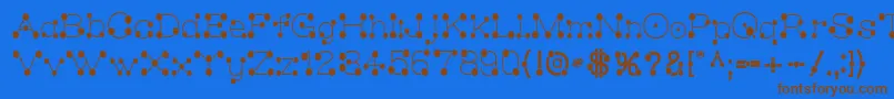 Шрифт MatchstickSlim – коричневые шрифты на синем фоне