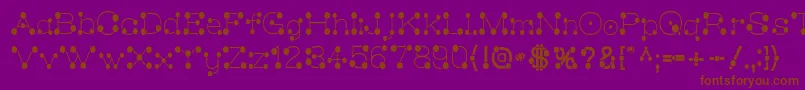 MatchstickSlim-fontti – ruskeat fontit violetilla taustalla