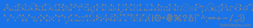 MatchstickSlim Font – Gray Fonts on Blue Background