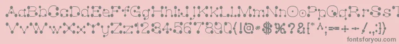 MatchstickSlim Font – Gray Fonts on Pink Background