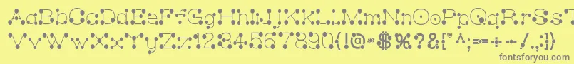 MatchstickSlim Font – Gray Fonts on Yellow Background