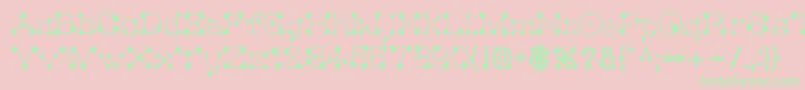 MatchstickSlim Font – Green Fonts on Pink Background