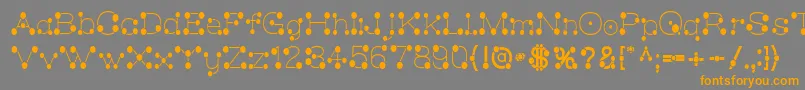 MatchstickSlim Font – Orange Fonts on Gray Background