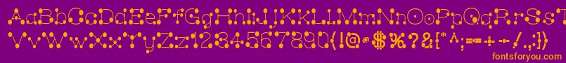 MatchstickSlim Font – Orange Fonts on Purple Background