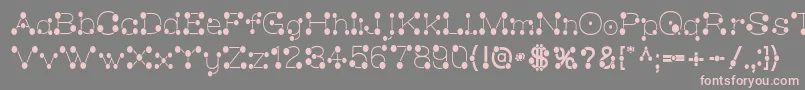 Fonte MatchstickSlim – fontes rosa em um fundo cinza