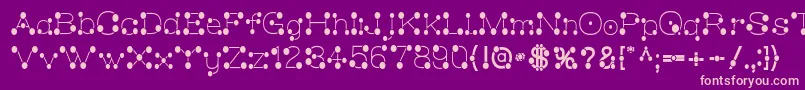MatchstickSlim Font – Pink Fonts on Purple Background