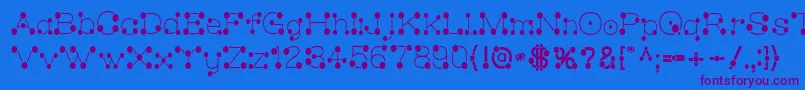 MatchstickSlim Font – Purple Fonts on Blue Background